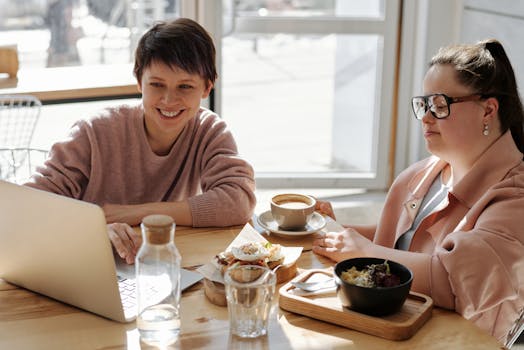 friends chatting online