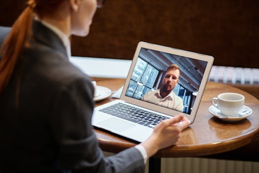 team members connecting over a video call