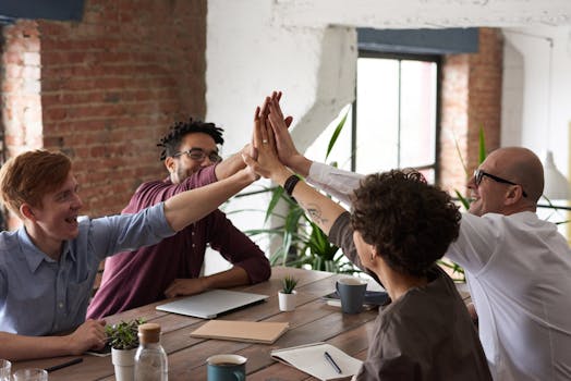 positive team meeting