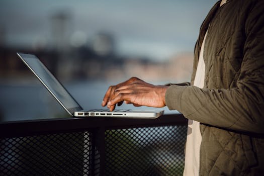 image of a remote worker meditating