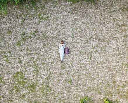 Image of a person taking a break outside