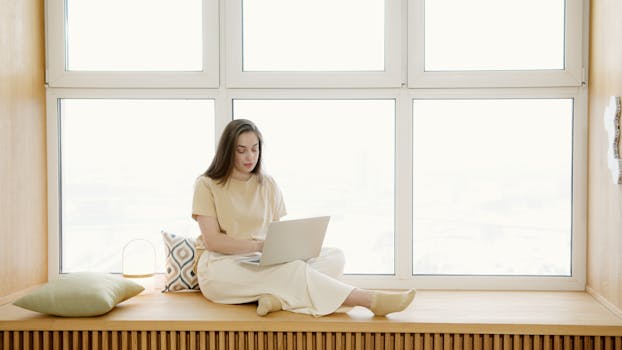 a peaceful workspace in a home office