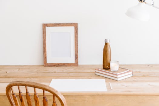 home office with organized desk