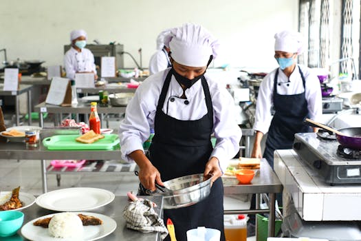 Virtual cooking class with team members