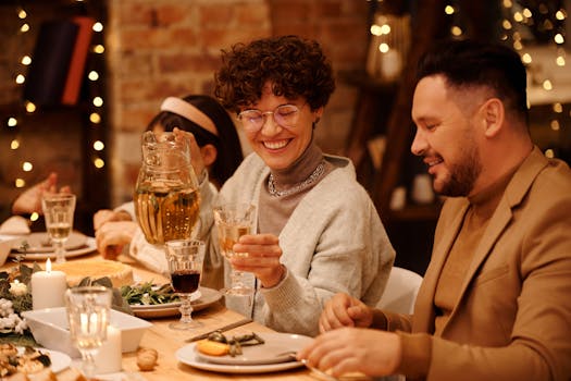 family sharing a meal together