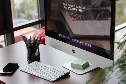 productive workspace with plants and organization