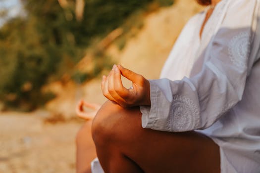 person meditating