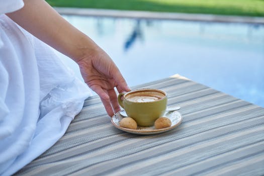 person taking a break outdoors