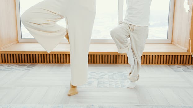 image of a person exercising at home