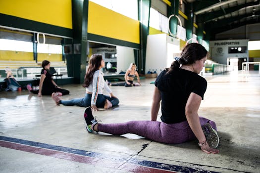 team participating in a wellness initiative