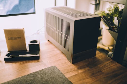 image of a well-organized ergonomic home office