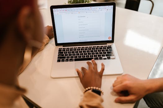 Virtual coworking space on a laptop